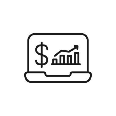 pay increase - minimal line web icon. simple vector illustration