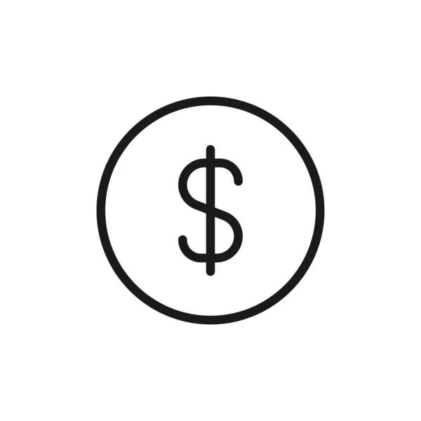 Pénz, fizetés - minimális vonal web ikon. egyszerű vektor illustrati — Stock Vector