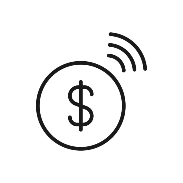 Távoli fizetés - minimális vonal web ikon. egyszerű vektor illustrati — Stock Vector
