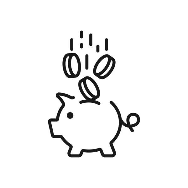 depozito - en az çizgi simgesi. Basit vektör illüstrasyonu. mahsus