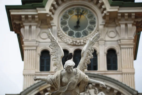 Trieste - Kentin tarihi merkezindeki Piazza Ünite d 'Italia' da dört adet 