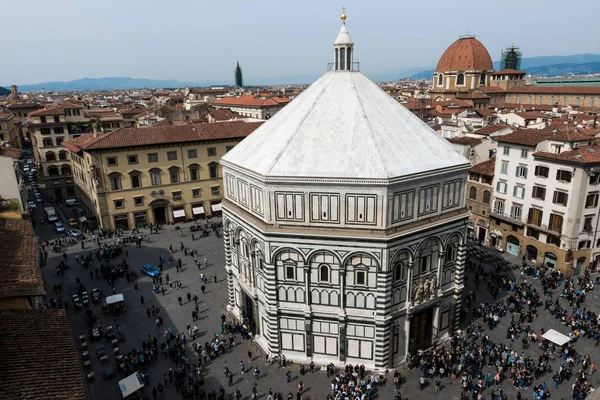 Florencja Włochy Marzec 2016 Poziomy Obraz Baptysterium Jana Giotto Bell — Zdjęcie stockowe