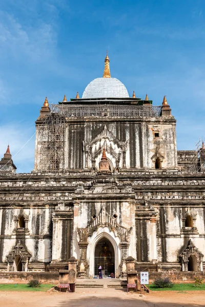 Bagan Myanmar Prosinec 2018 Svislý Obraz Thatbyinnyu Pagoda Obrovský Buddhistický — Stock fotografie