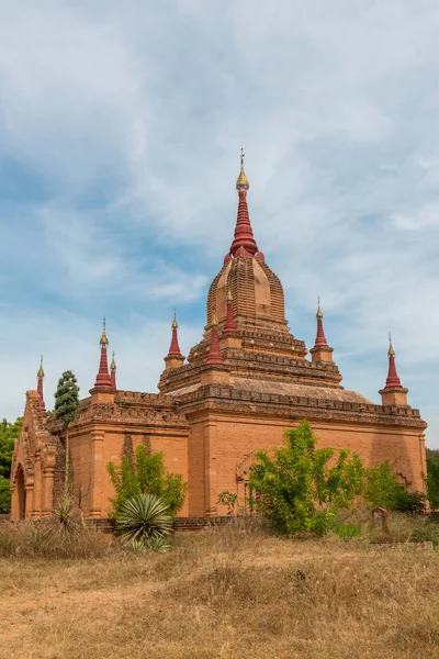 Vertikální Obrázek Úžasné Buddhistické Pagody Významný Milník Archeologického Parku Bagan — Stock fotografie