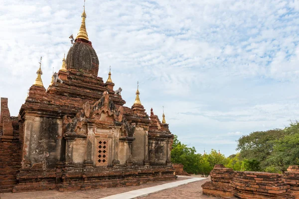 Horizontální Obrázek Starověké Buddhistické Dhammayaziky Pagoda Orientační Bod Bagan Myanmaru — Stock fotografie