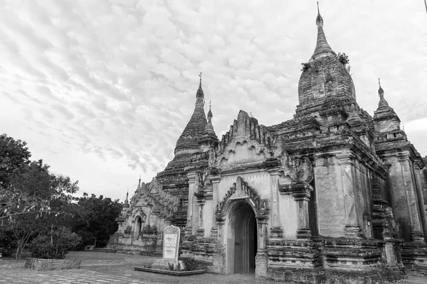 Bagan Myanmar December 2018 Black White Picture Ruins Buddhist Temple — Stock Photo, Image