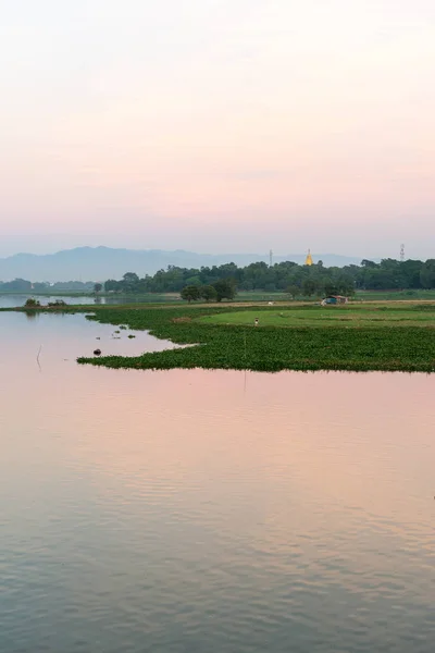 Mandalay Myanmar Aralık 2018 Mandalay Myanmar Gün Batımında Bein Köprüsü — Stok fotoğraf