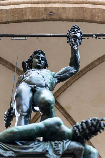Florence Italy March 2016 Vertical Picture Perseus Head Medus — Stock Photo, Image