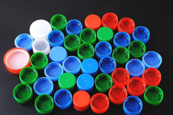 Various plastic bottle caps