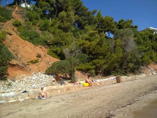 Kokkino Limanaki Sea Beach Greece Attica — Stock Photo, Image