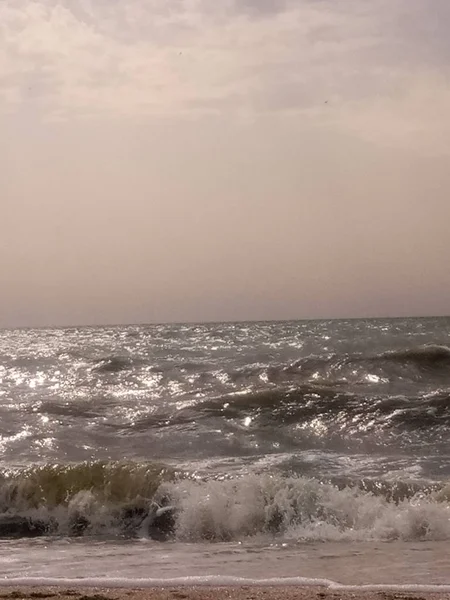 Wütendes Meer Einem Sommerabend — Stockfoto
