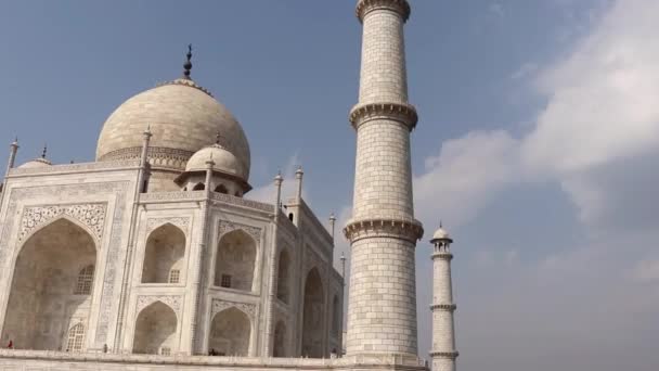 Tajmahal Jeden Siedmiu Cudów Świata Dziedzictwa Unesco Wideo Strona Jest — Wideo stockowe