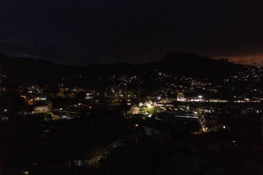 Ooty tamilnadu Hindistan 'da gece görüşü ışık görüntüsüyle aydınlatılır..