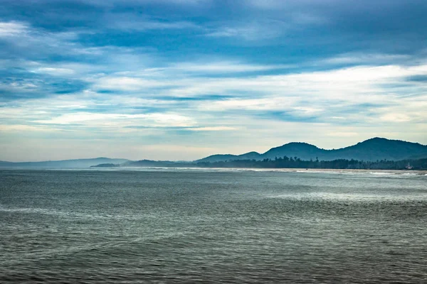 Horizonte Mar Início Manhã Imagem Ângulo Chato Tomado Início Manhã — Fotografia de Stock