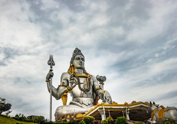 Shiva Standbeeld Geïsoleerd Bij Murdeshwar Tempel Close Opnamen Van Unieke — Stockfoto