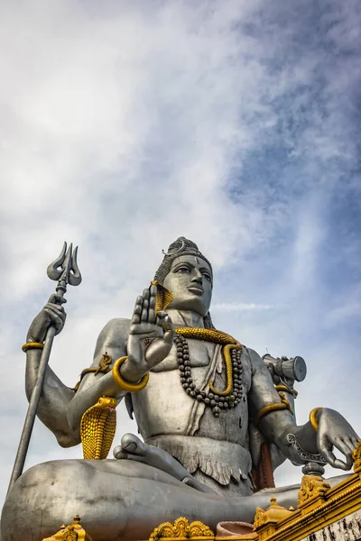 Statua Shiva Isolato Tempio Murdeshwar Primi Piani Colpi Immagine Angolare — Foto Stock