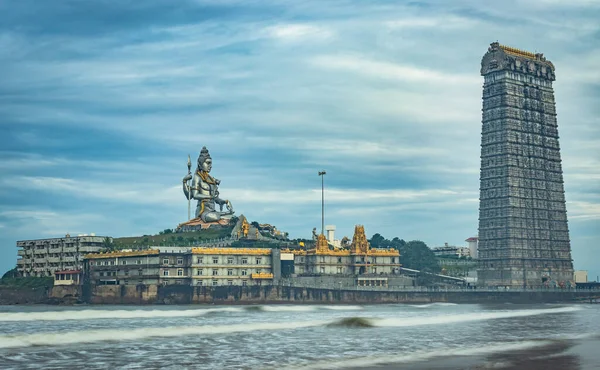 Murdeshwar Templo Visão Manhã Cedo Partir Imagem Baixo Ângulo Tirada — Fotografia de Stock