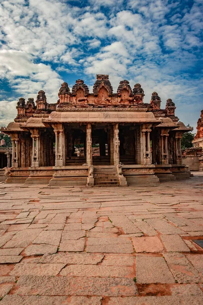 Vithala Tempio Hampi Rovine Antiche Arte Pietra Immagine Angolare Unica — Foto Stock