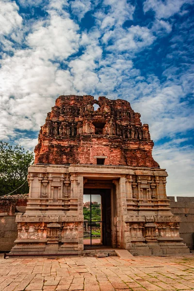 Vithala Templo Hampi Ruínas Antiga Pedra Arte Ângulo Único Imagem — Fotografia de Stock