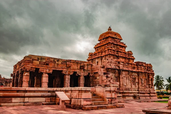 Sangameshwara Templo Pattadakal Arte Pedra Tirar Fôlego Diferentes Ângulos Com — Fotografia de Stock