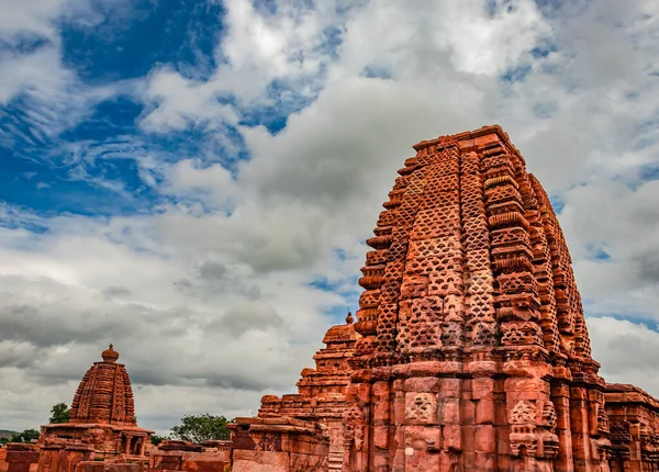 Galaganatha Temple Pattadakal Arte Pedra Tirar Fôlego Diferentes Ângulos Com — Fotografia de Stock