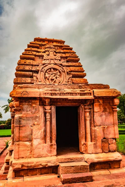 Kadasiddeshwara Templo Pattadakal Arte Pedra Tirar Fôlego Diferentes Ângulos Com — Fotografia de Stock