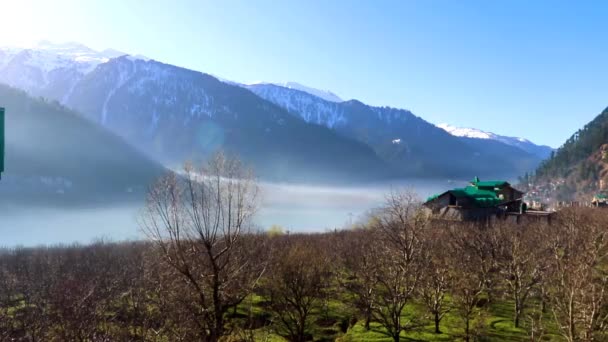 Himálajský Horské Ráno Krajina Timelapse — Stock video