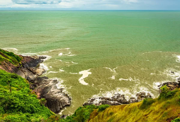 Montaña Acantilado Vista Con Orilla Del Mar Imagen Mañana Toma —  Fotos de Stock