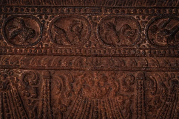 바다소 동굴의 내부에는 만들어 석상들이 이미지를 있는데 카르나타카인 Badami Karnataka — 스톡 사진