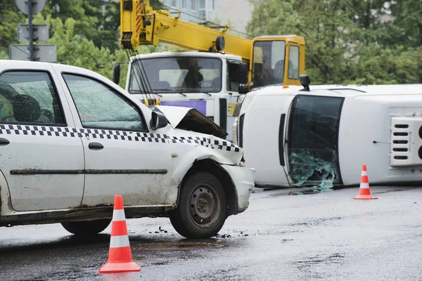 Accident de voiture à faible profondeur de champ — Photo