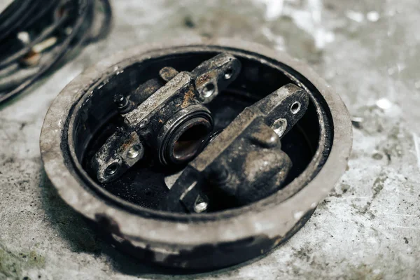 Старые детали автомобиля с неглубокой глубиной резкости — стоковое фото