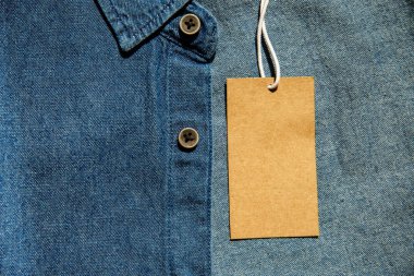 düğmeli kağıt denim etiketi