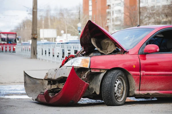 Incidente stradale a bassa profondità di campo — Foto Stock