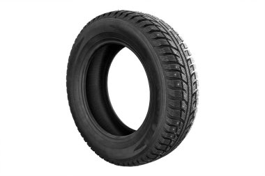 Araba lastiği beyaz arkaplanda izole edildi