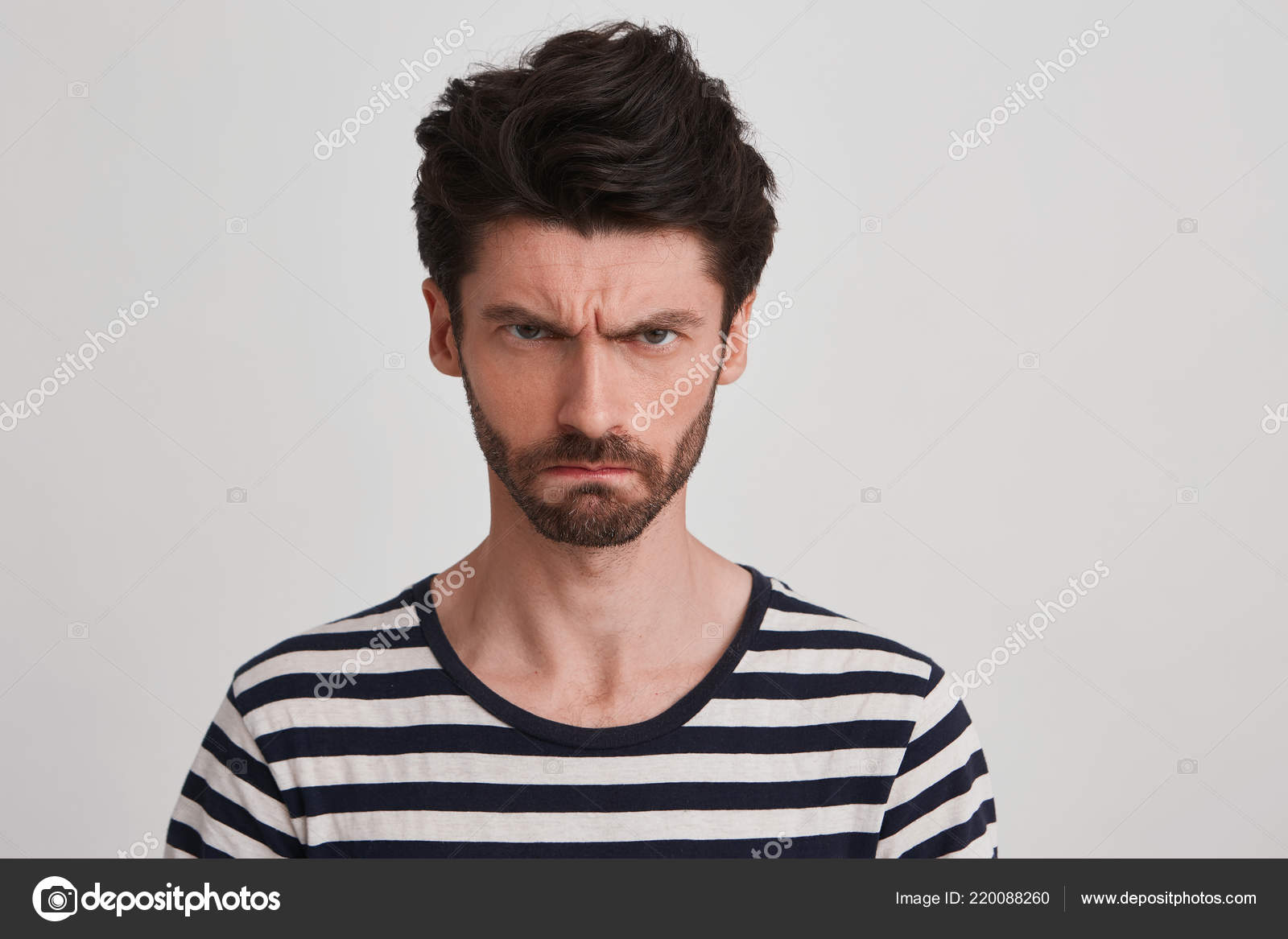Dark Brown Hair Black Male Young Man Dark Brown Hair Beard