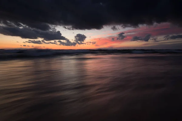 Moody Sunset Baltic Sea Photographed Long Exposure — Stock Photo, Image