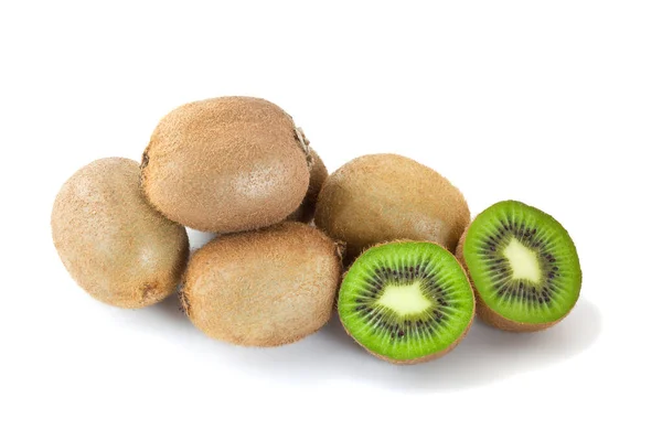 Kiwi Vruchten Geïsoleerd Witte Achtergrond — Stockfoto