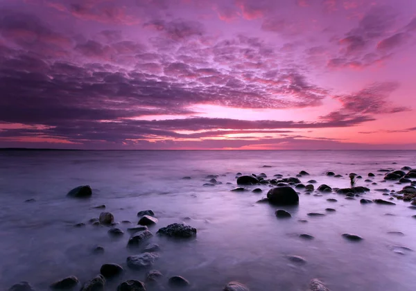 Baltık Denizi Nin Üzerinde Sveç Güneyinde Güzel Bir Gün Batımı — Stok fotoğraf