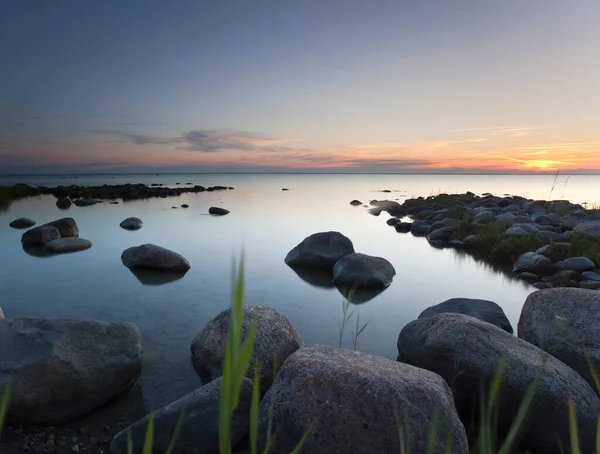 Sonnenuntergang Über Der Ostsee Südlich Von Schweden — Stockfoto