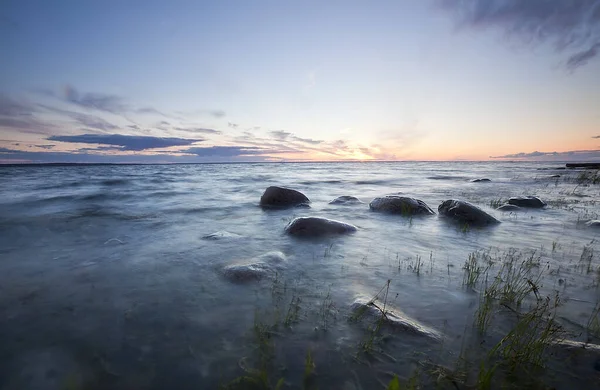 Красивий Захід Сонця Над Балтійським Морем — стокове фото