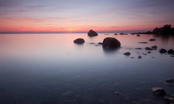 Sonnenuntergang Über Der Ostsee Nach Einem Sommertag — Stockfoto