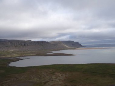 İzlanda 'da güzel bir plajda panorama