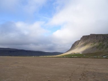 İzlanda 'da güzel bir plajda panorama