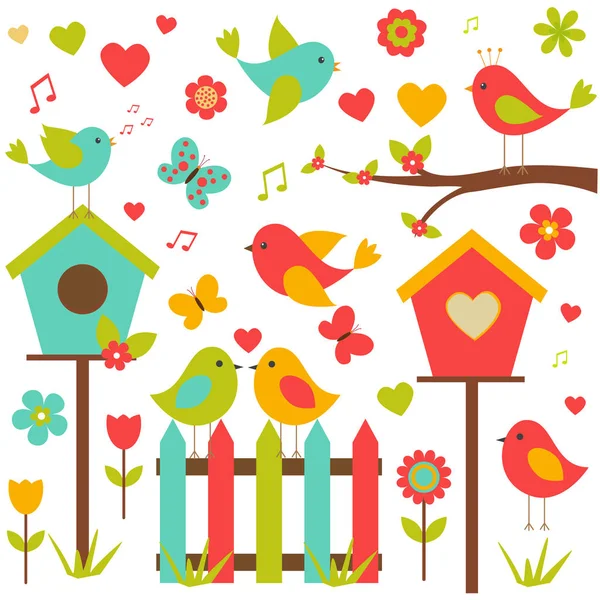 Doğa temalı vektör seti.