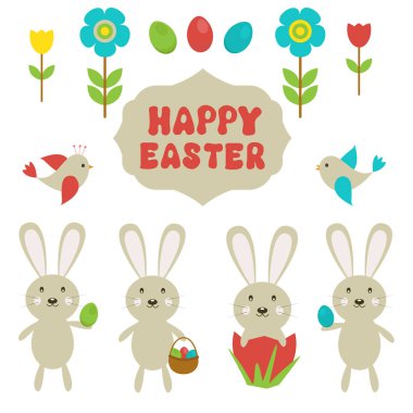 Paskalya için vektör seti.