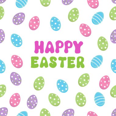 Paskalya teması vektör tebrik kartı.