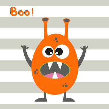 Karikatür teonu ile vektör kartı.