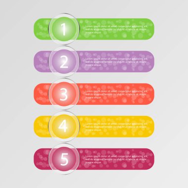 Infographic beş seçenekleri vektör illüstrasyon.