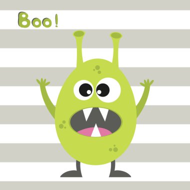 Karikatür teonu ile vektör kartı.