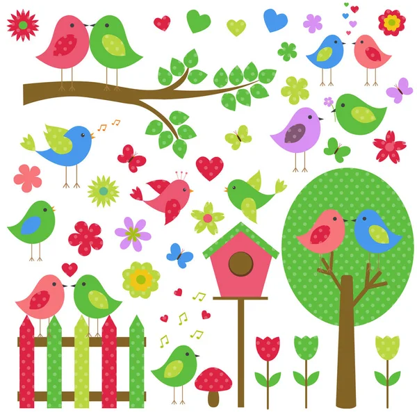 Doğa temalı vektör seti.